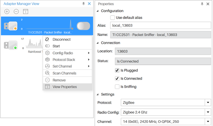 adapter properties