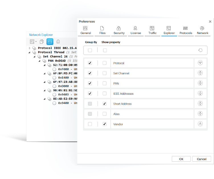 The Network Explorer configuration