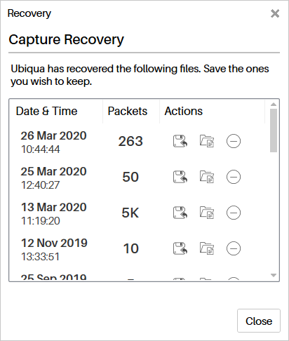 Capture Recovery