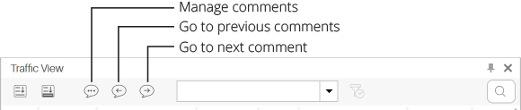 The Comments toolbar